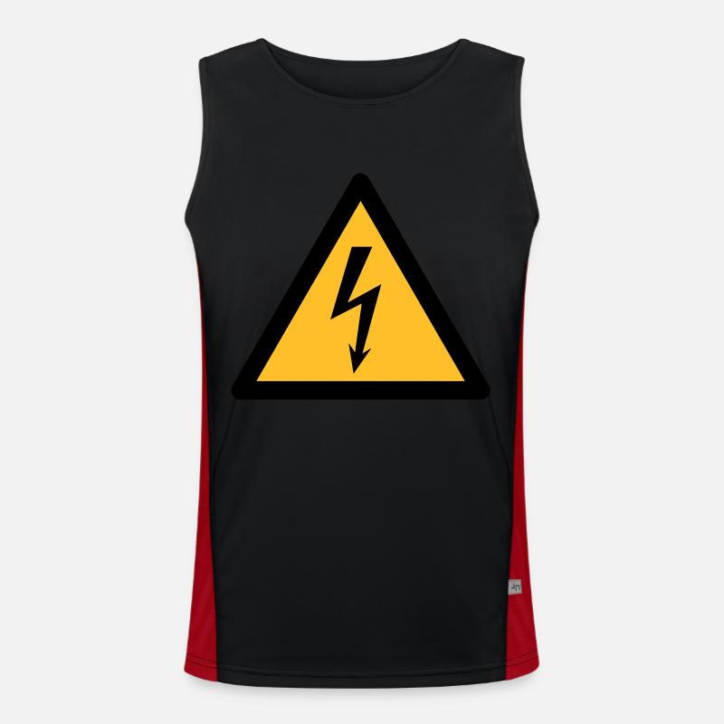 Symbole de danger - High Voltage (2 couleurs) Débardeur respirant contrasté Homme 