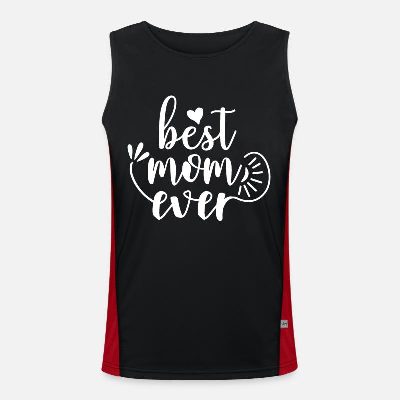 Best mom ever Funktionelles Kontrast-Tank Top für Männer 