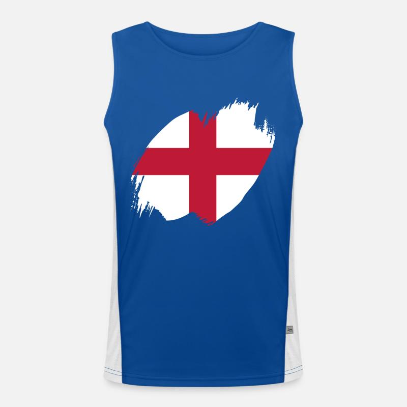 Drapeau d’Angleterre Vintage Drapeau Anglais Utilisé Look Débardeur respirant contrasté Homme 
