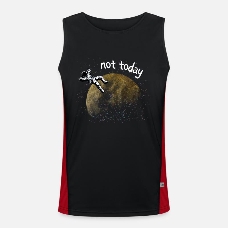 ASTRONAUT NICHT HEUTE Funktionelles Kontrast-Tank Top für Männer 