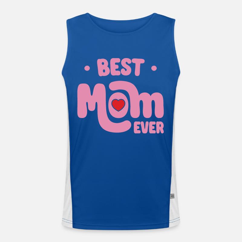 Beste Mutter aller Zeiten Funktionelles Kontrast-Tank Top für Männer 