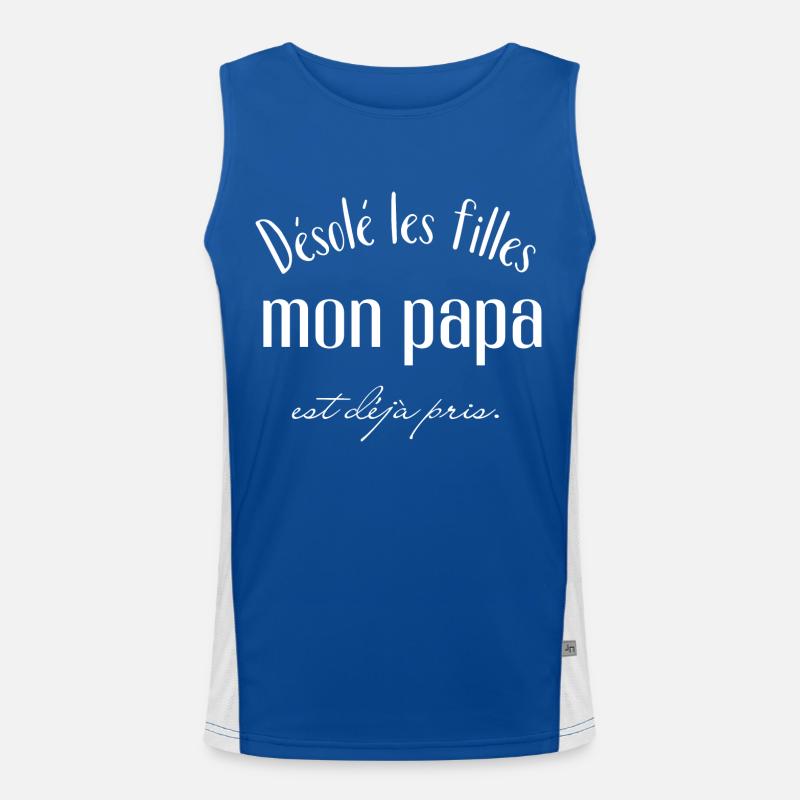 désolé les filles mon papa est déjà pris Débardeur respirant contrasté Homme 
