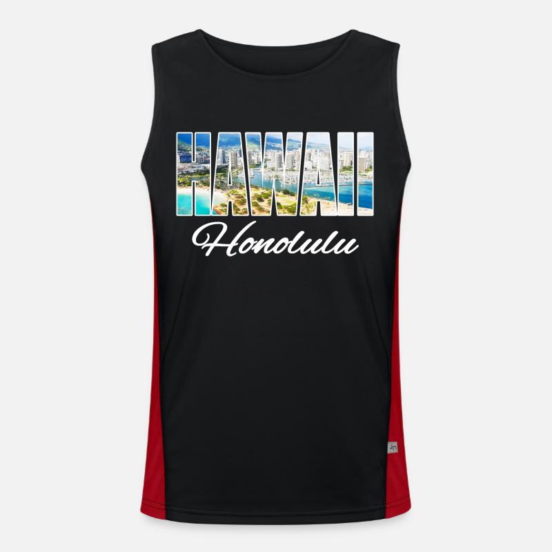 hawaii honolulu Funktionelles Kontrast-Tank Top für Männer 