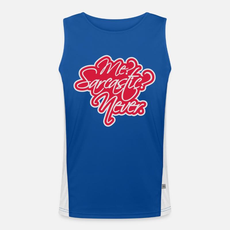 me sarcastic never Zitat Funktionelles Kontrast-Tank Top für Männer 