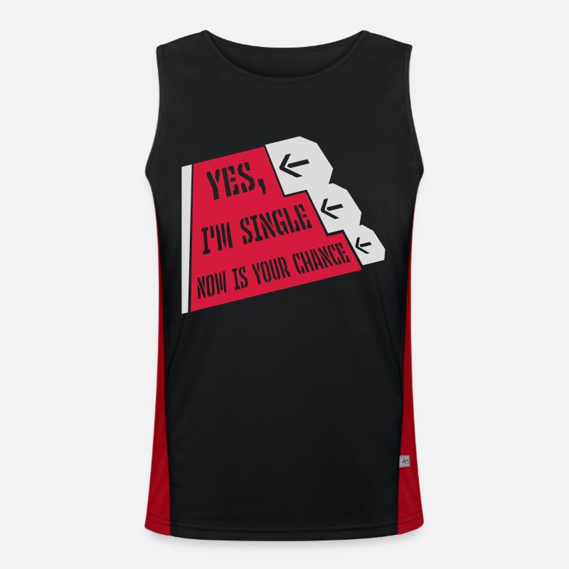single now your chance Men's Functional Contrast Tank Top 