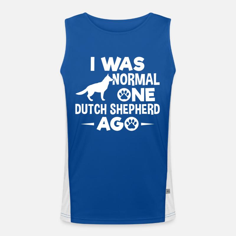 Holländischer Schäferhund Dutch Shepherd Funktionelles Kontrast-Tank Top für Männer 