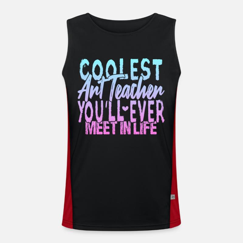 Der coolste Kunstlehrer Funktionelles Kontrast-Tank Top für Männer 