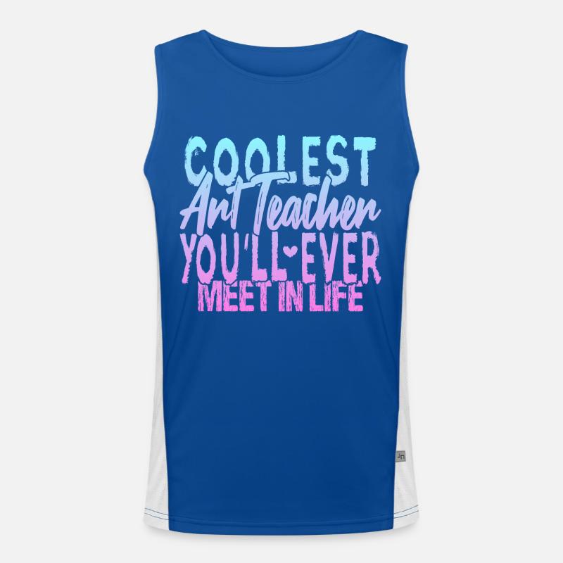 Der coolste Kunstlehrer Funktionelles Kontrast-Tank Top für Männer 