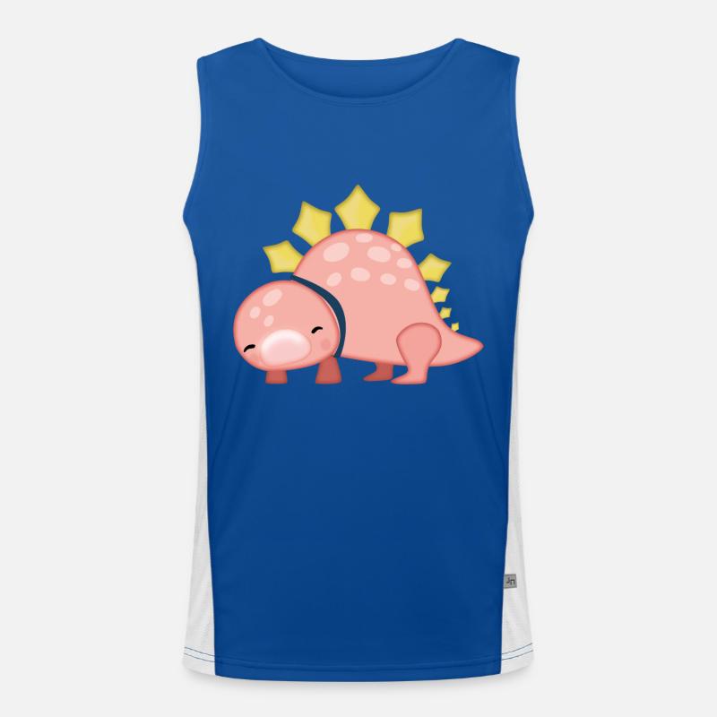 Dinosaure cute rose Débardeur respirant contrasté Homme 