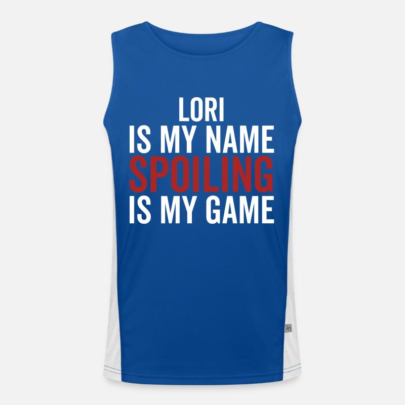 Lori est mon nom Spoiling est mon jeu Débardeur respirant contrasté Homme 
