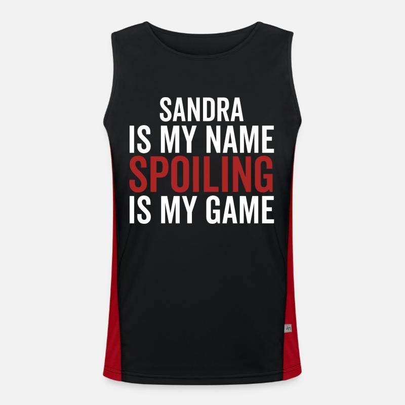 Sandra est mon nom Spoiling est mon jeu Débardeur respirant contrasté Homme 
