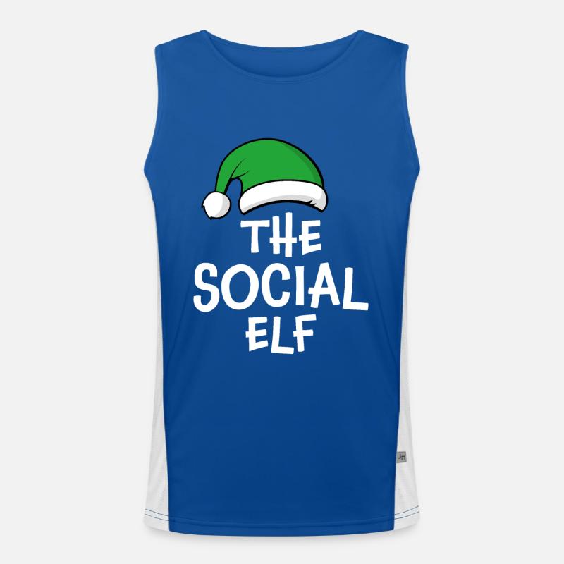 Die soziale Elfe Funktionelles Kontrast-Tank Top für Männer 