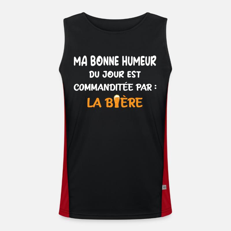Ma bonne humeur est commanditée par la bière Débardeur respirant contrasté Homme 