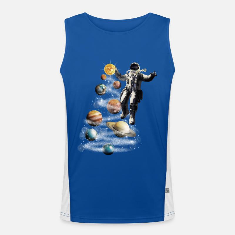 Noël dans l’espace Astronaute du système solaire Débardeur respirant contrasté Homme 