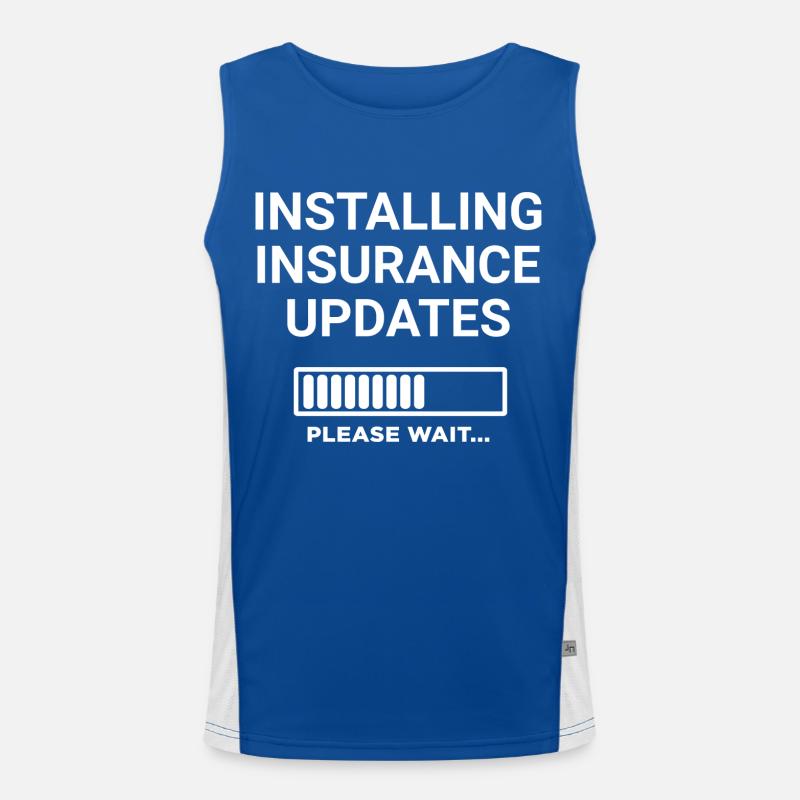 Installing Insurance Updates Please Wait Men's Functional Contrast Tank Top 