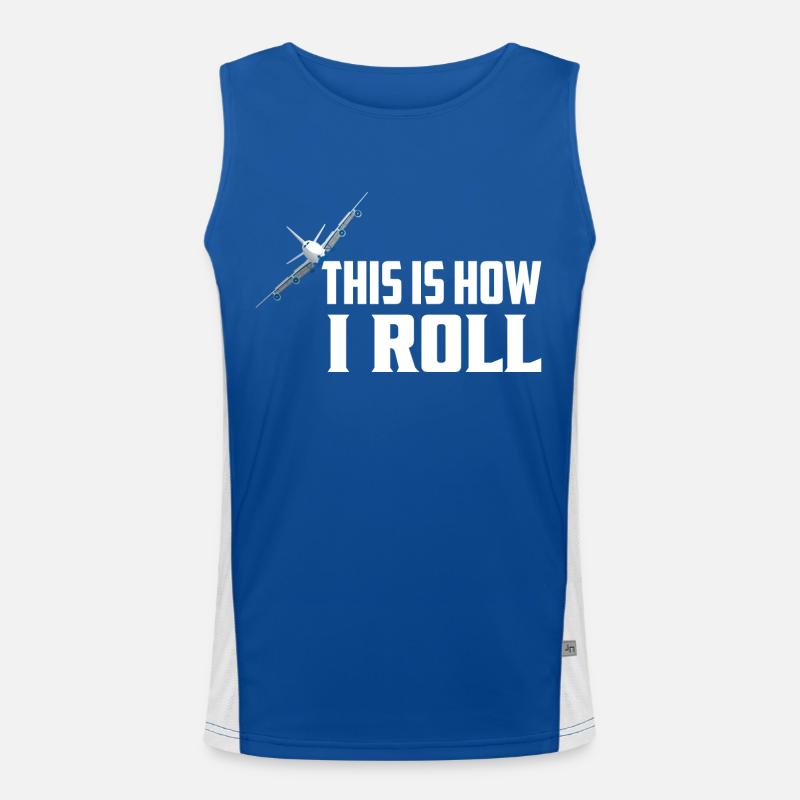 This Is How I Roll Pilot Aviation Funktionelles Kontrast-Tank Top für Männer 