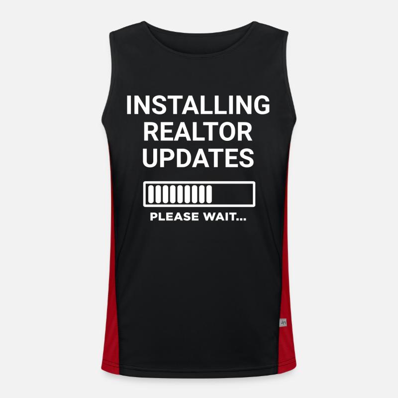 Installing Realtor Updates Please Wait Men's Functional Contrast Tank Top 