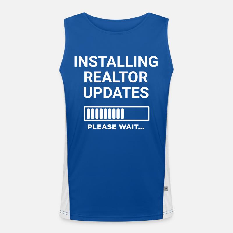 Installing Realtor Updates Please Wait Men's Functional Contrast Tank Top 