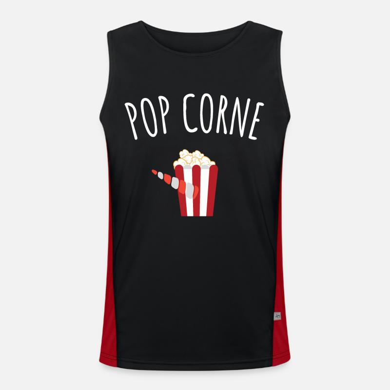 pop corne Débardeur respirant contrasté Homme 