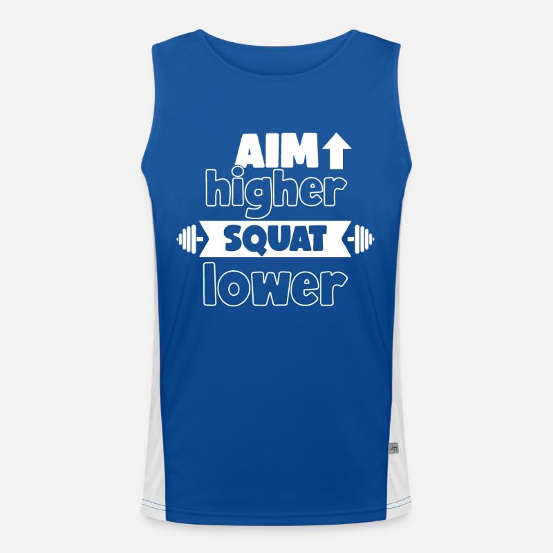 Aim Higher Squat Lower Men's Functional Contrast Tank Top 