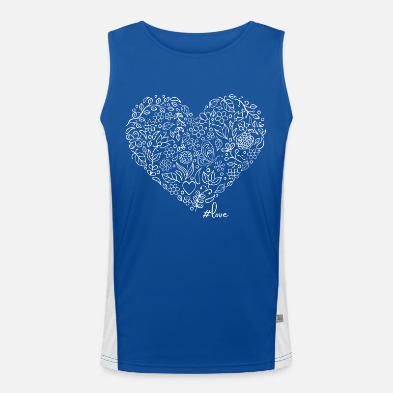 Liebe, Love Funktionelles Kontrast-Tank Top für Männer 