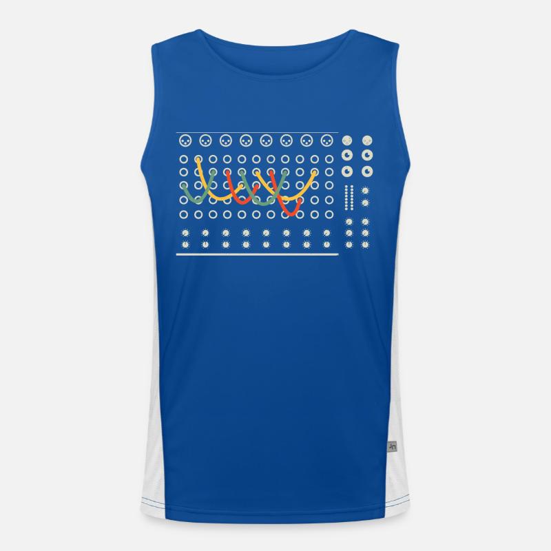Synthesizer Techno Instrument Funktionelles Kontrast-Tank Top für Männer 
