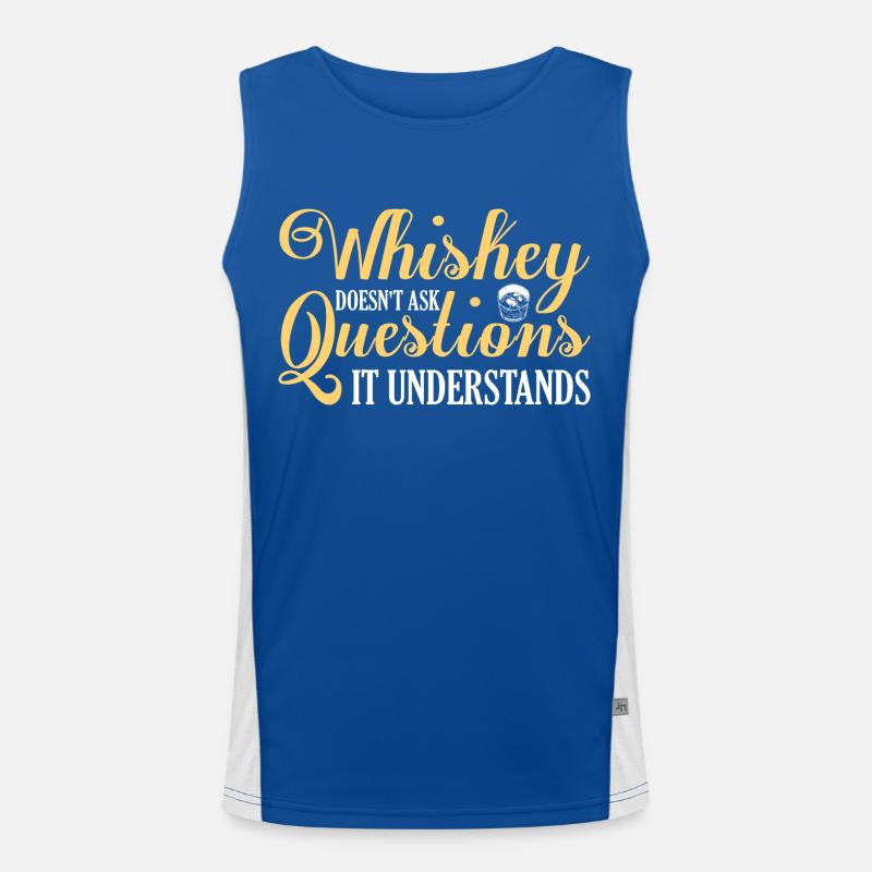 Le whisky ne pose pas de questions qu’il comprend Bourb Débardeur respirant contrasté Homme 
