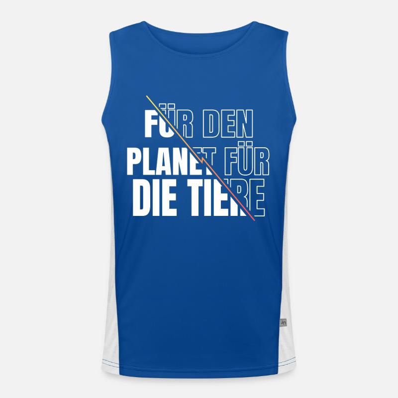 veganes essen statement spruch fleischlos Funktionelles Kontrast-Tank Top für Männer 