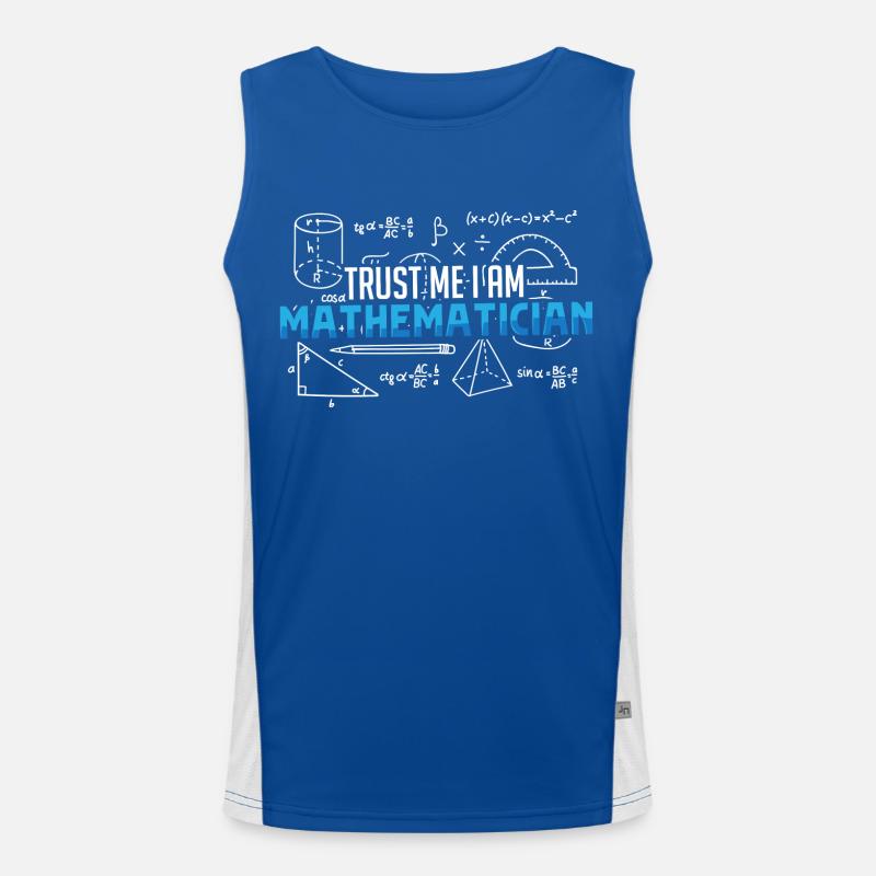 Mathe Mathematik Lehrer Student Wissenschaft Funktionelles Kontrast-Tank Top für Männer 