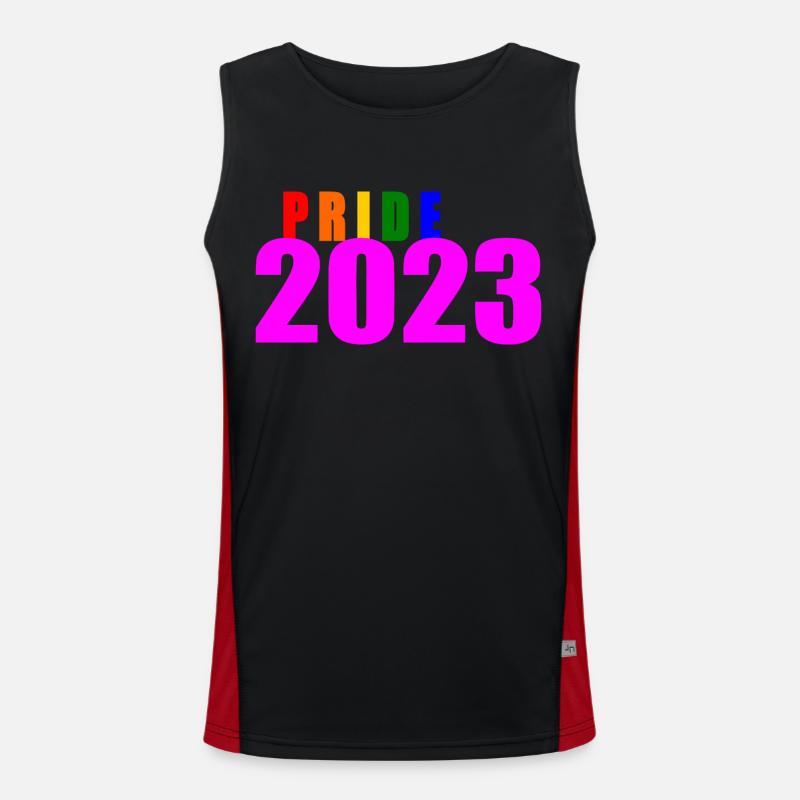 Pride 2023 Funktionelles Kontrast-Tank Top für Männer 