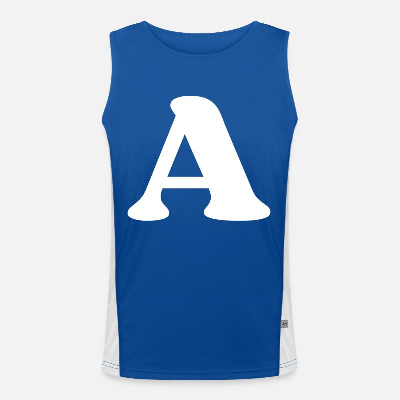 Buchstabe a Funktionelles Kontrast-Tank Top für Männer 