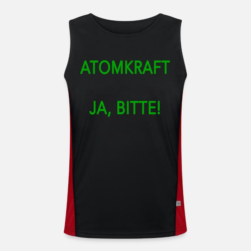 Atomkraft ja bitte Funktionelles Kontrast-Tank Top für Männer 