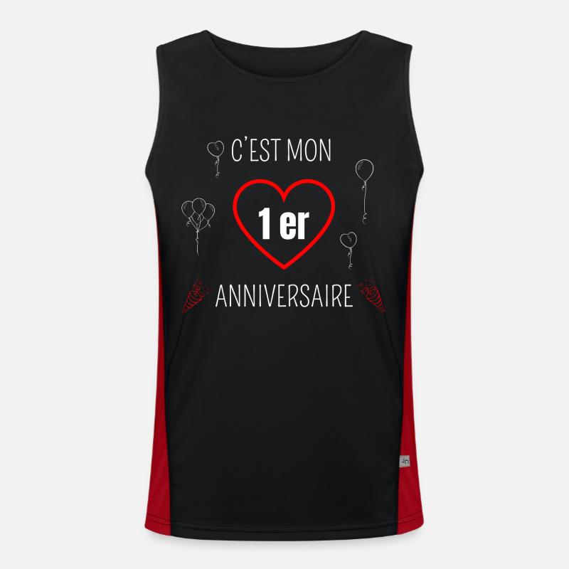 C’est mon 1er anniversaire Débardeur respirant contrasté Homme 