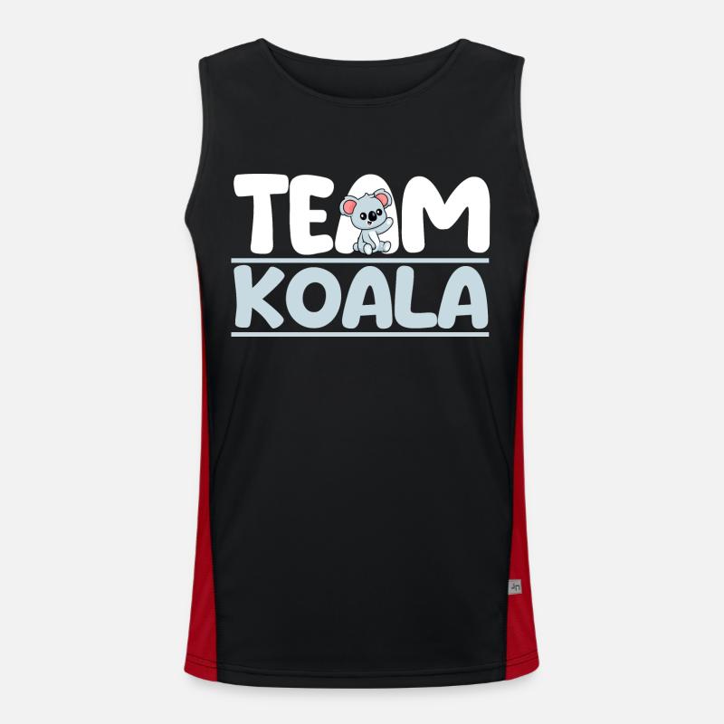 Koala Bear Koala - Men's Functional Contrast Tank Top  - black/red