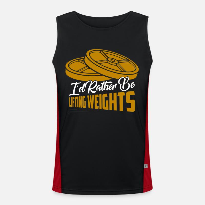 I'd Rather Be Weight Lifting Workout Training Funktionelles Kontrast-Tank Top für Männer 