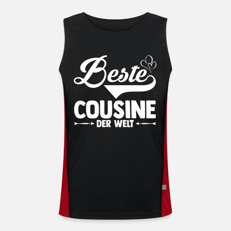 Cousinen Cousine Funktionelles Kontrast-Tank Top für Männer 