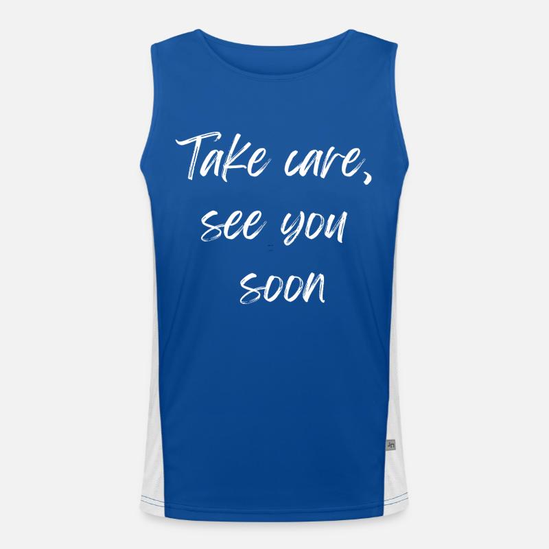 Pass auf dich auf - Wir sehen uns bald Funktionelles Kontrast-Tank Top für Männer 