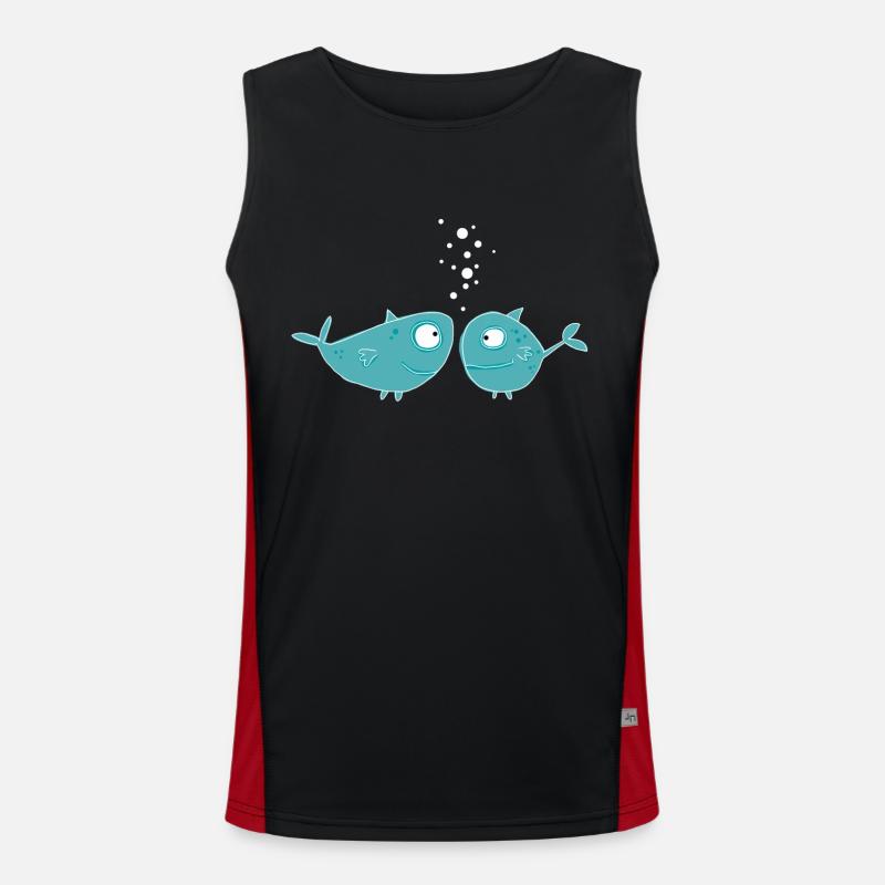 Fische Funktionelles Kontrast-Tank Top für Männer 