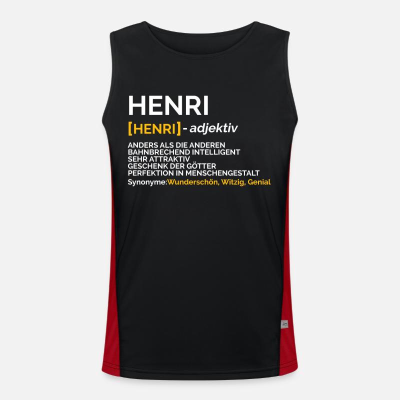 Henri Funktionelles Kontrast-Tank Top für Männer 