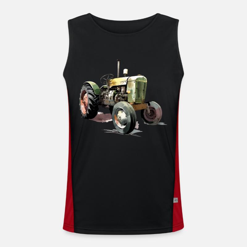 Old-fashioned tractor n°2 Men's Functional Contrast Tank Top 