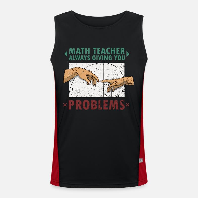 Fibonacci Math Teacher Art Creation Men's Functional Contrast Tank Top 