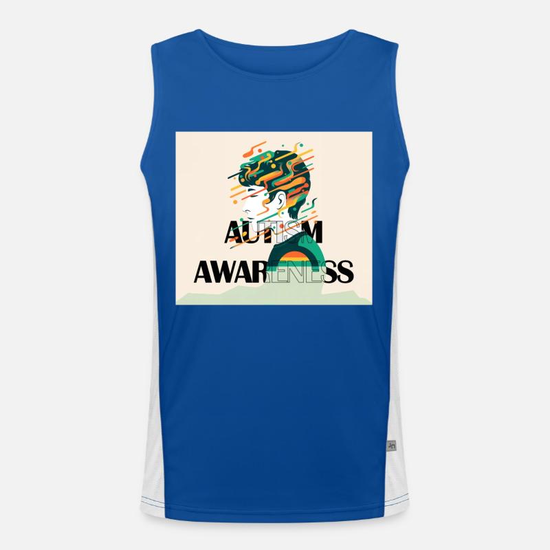Autism awareness. Men's Functional Contrast Tank Top 