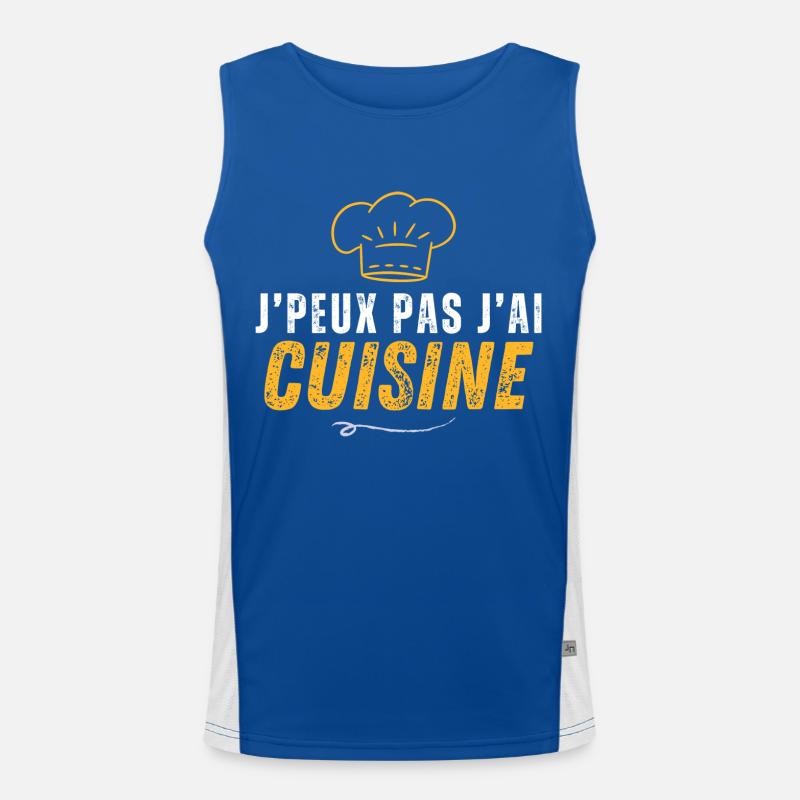 Zitate - Ich kann nicht kochen Funktionelles Kontrast-Tank Top für Männer 