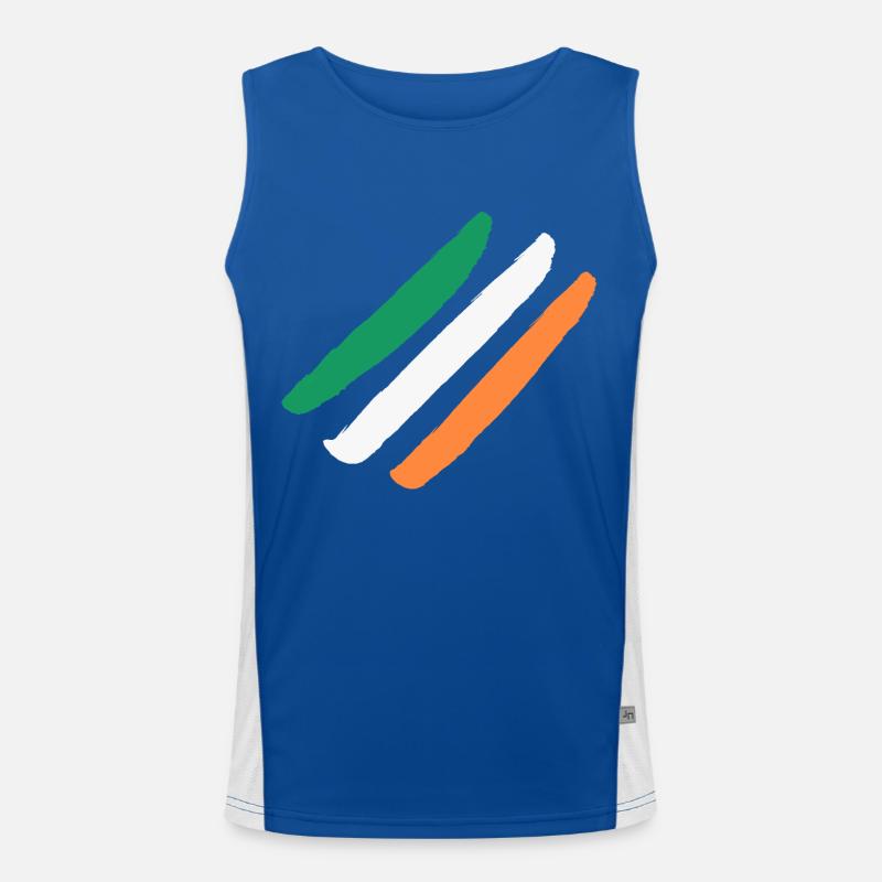 Irlande / Drapeau de l’Irlande - Diagonal - Élégant Débardeur respirant contrasté Homme 