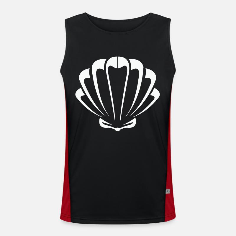 shell - Men's Functional Contrast Tank Top  - black/red