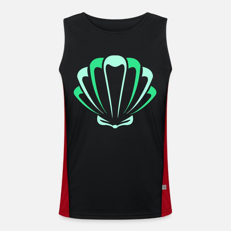 shell - Men's Functional Contrast Tank Top  - black/red