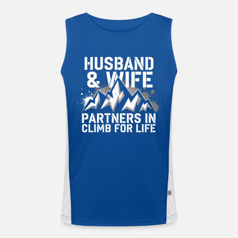 Fun Climbing Partnership for Couples Men's Functional Contrast Tank Top 