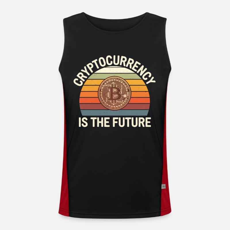 Cryptocurrency Is The Future 15 Funktionelles Kontrast-Tank Top für Männer 