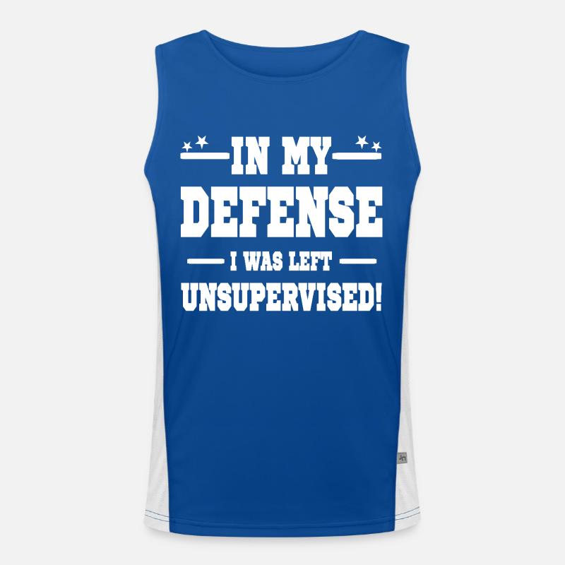 I was left unattended Men's Functional Contrast Tank Top 