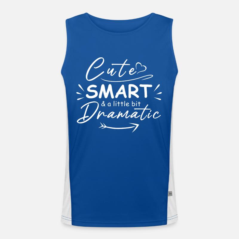 Niedlich, klug und ein bisschen dramatisch Funktionelles Kontrast-Tank Top für Männer 